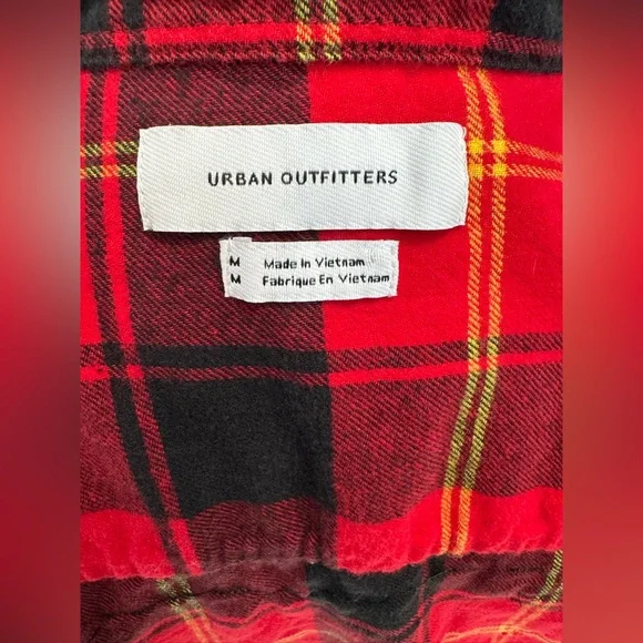 Iron Maiden Red and Black Flannel Plaid Shirt #220 - Picture 4 of 4